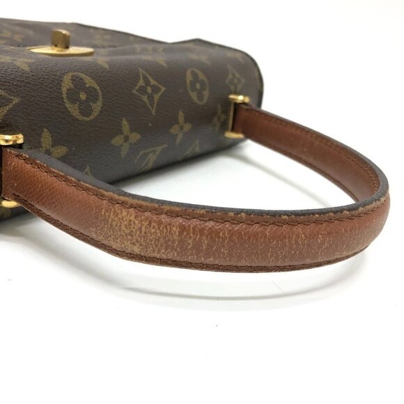 LOUIS VUITTON M51379 Malselv Bag Top Handle Monogram Hand Bag Canvas Brown - Picture 9 of 16